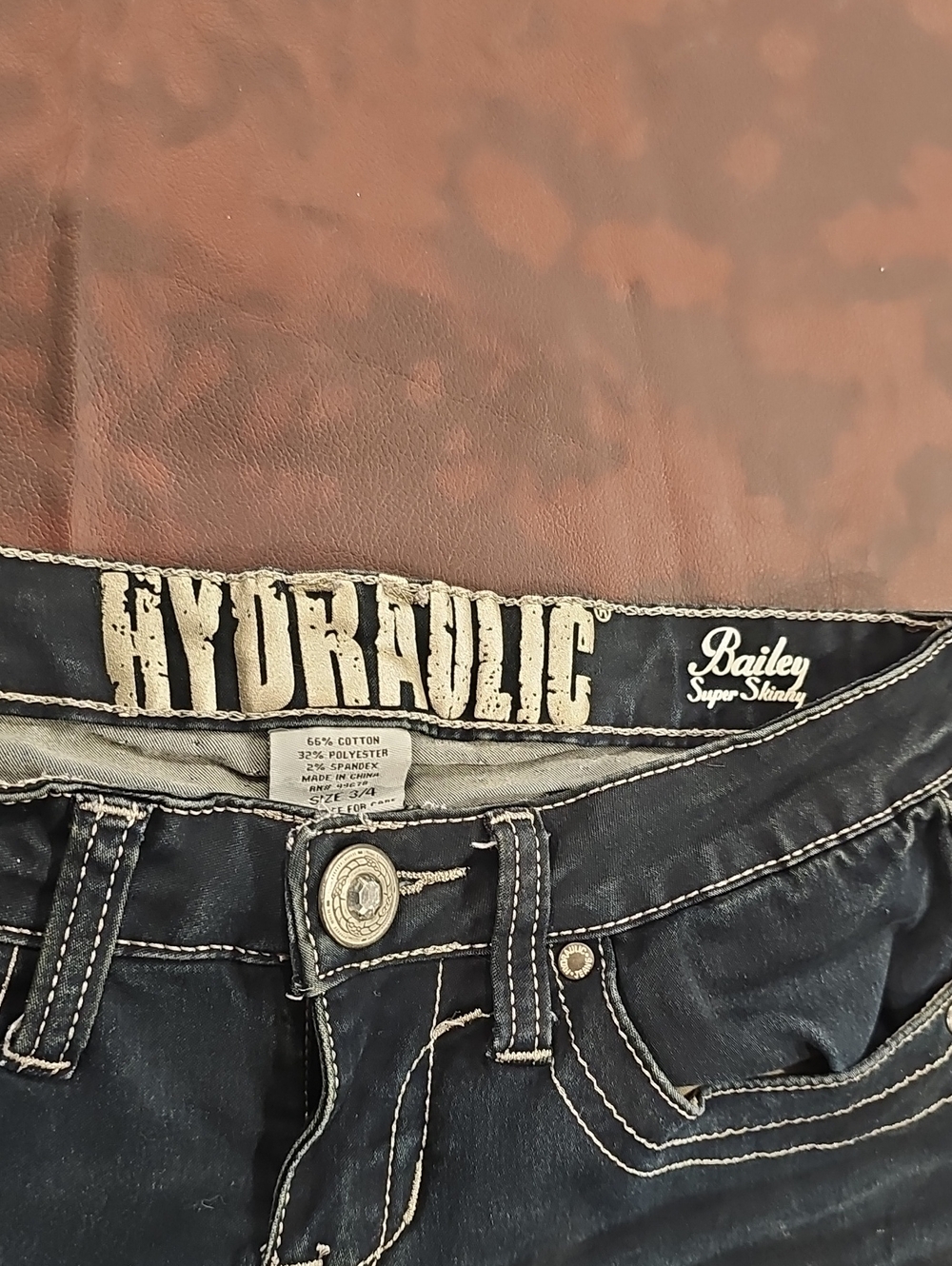 V Blue Hydraulic Bailey Super Skinny Jeans Size 3/4 - Picture 6 of 8
